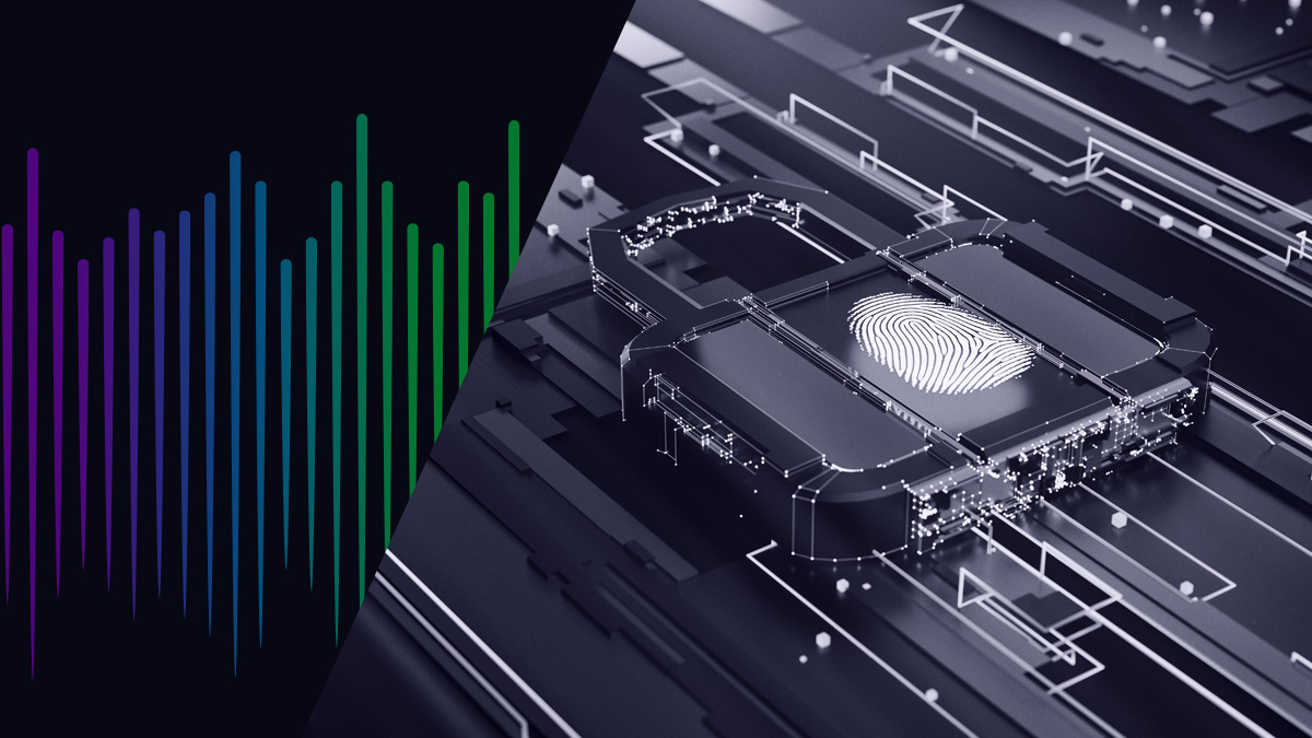 cyber graphic of fingerprint on lock